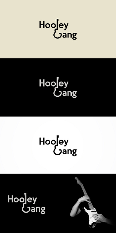 Hooley Gang band brand design branding guitar icon design logo logo identity logodesign music typography vector