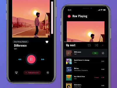 Podcast App android app app design ios music music app podcast podcasts project ui