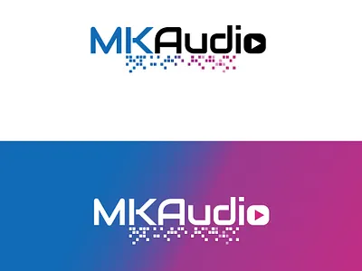 MKAudio icon logo typography vector