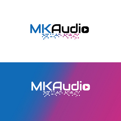 MKAudio icon logo typography vector