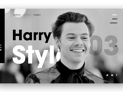 Harry Styles design experience interaction minimal modern sleek text ui ux website