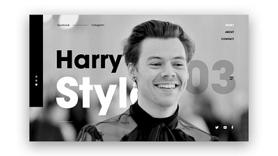 Harry Styles design experience interaction minimal modern sleek text ui ux website