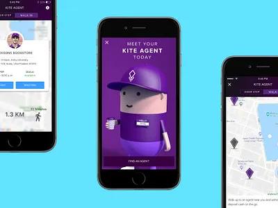 Kite Cash Agent Map agent app booking cash finance location map markers ui ux wallet