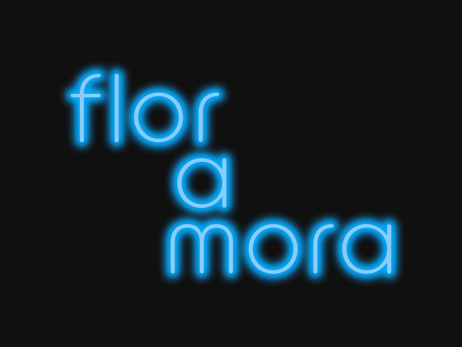 Flor-a-mora... my capstone project... more to come:) dailyui flower illustration flower logo neon light neon sign