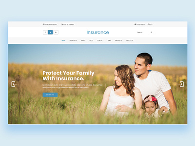 insurance business homepage insurance company landing page landingpage painting psd template uidesign uxui web ui