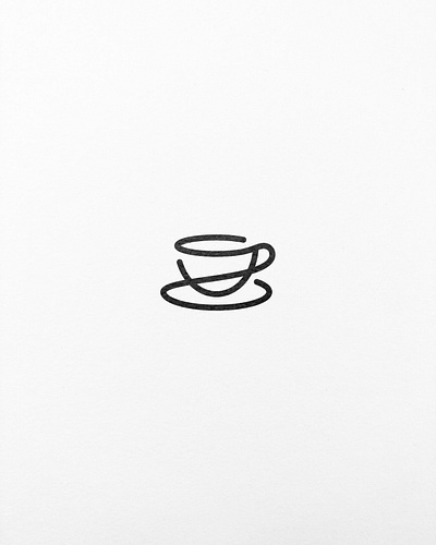 A minimalistic logo design for a cosy coffee shop. cafelogo coffee coffeecuplogo coffeelogo logo logodesign mationdesign matteomueller minimallogo minimallogodesign onelinelogo