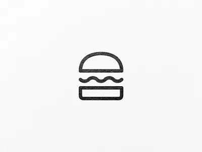 A very minimalistic logo design for a burger shop. burgerillustration burgerlogo burgershop burgershoplogo logodesign mationdesign matteomueller minimalism minimallogodesign