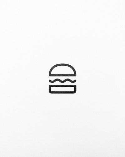 A very minimalistic logo design for a burger shop. burgerillustration burgerlogo burgershop burgershoplogo logodesign mationdesign matteomueller minimalism minimallogodesign