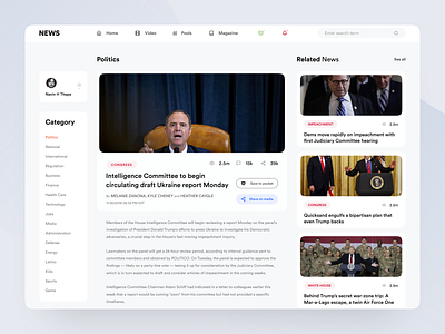 News Portal : Part 2 application creative design design inspiration illustration news ui ui ux userinterfacedesign ux web webapp website websites