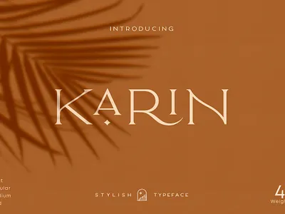 Elegant Karin - Stylish Font branding classic font design display font elegant font font font design fonts graphic design lettering logo logo font logos logotype retro font serif font typeface typefaces typography vintage font