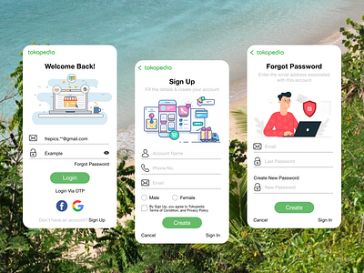 UI Login - Redesign Tokopedia