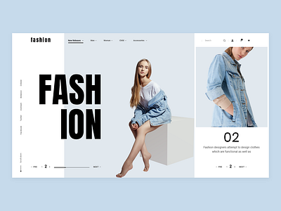 Fashion - eCommerce blue clean color concept design ecommence ecommerce fashion fashion color grid inspiration landing layout minimal product page typography ui ux web