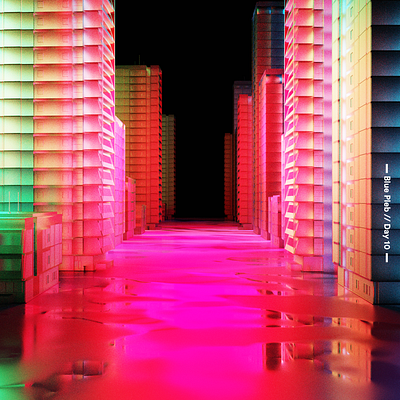 Simulation. 3d 3d art 3d artist album art blender blender3d buildings cover art cycles design everydays glass light music render sun