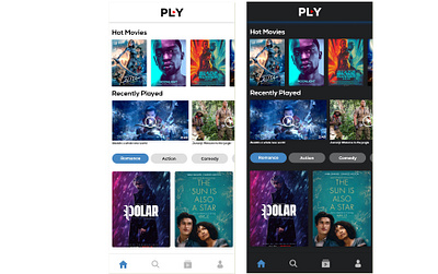 Dark Or Light ? Online Movies app ui adobexd app design design mobile app design mobile ui movie app ui ui design uidesign uiux design uiuxdesign user experience user interface userinterface ux ux ui ux design uxdesign uxui