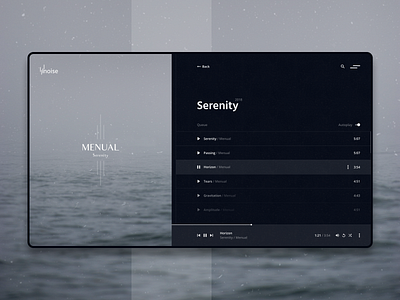 Noise clean design menual music noise ui ux web