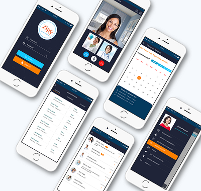 Mobile Application - Healthcare app appointments calendar consultation health app healthcare login menu bar mobile app ui uidesign ux video encounter