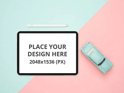 Free iPad Mockup with Toys design freebie freebies mockup mockup design mockup free mockup psd mockup template