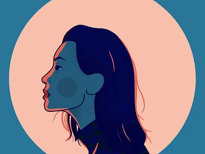 Lady abstract beautiful beauty cute design fashion fashion illustration graphic illustration lady minimal people people illustration portrait tattoo