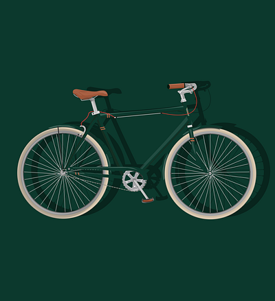 Hipster fixie bike illustration