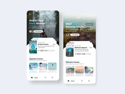 21 Fit App app app design application branding colors colour design fitness app icon ios meditation minimal relax relaxation typography ui ux wellness wellness app