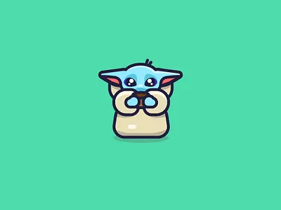 Yoda adorable alien baby yoda babyyoda character cute fanart illustration illustrator kawaii star starwars trooper wars yoda