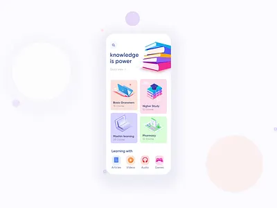 Education app Exploration book e course education education app illustration ios app learning app minimal online education ui userinterface