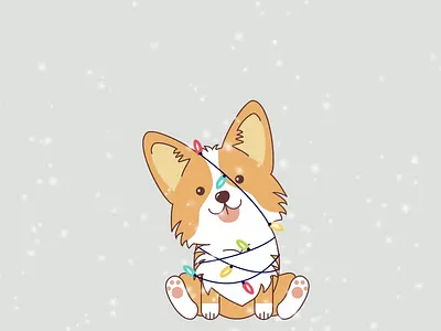 Merry Christmas and Happy New Year affter effects animation corgi design dribbble grace icon illustration logo ui uidesign vector