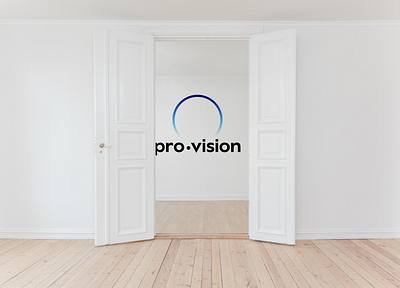 Provision in space branding design logo