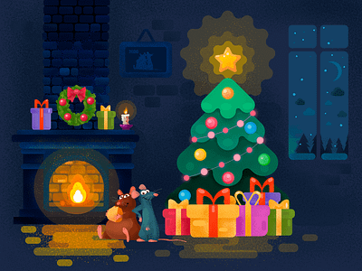 Merry Christmas 🎉🎄 adobe illustrator adobe photoshop art branding design dribbble fireplace gifts graphic illustration magic merry christmas merrychristmas new year shots ui vector winter