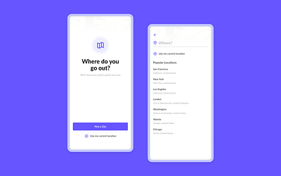 Pick a City l 12 · 365 address clean design figma fresh interface list location minimal minimalism mobile app mobile ui pick ui ui trends ux vector