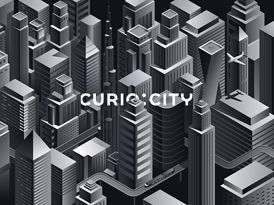 Curiocity adobe adobe illustrator app black blackandwhite branding building city cityscape entertainment explore gradient graphics illustration illustrator isometric isometric illustration logo ui uidesign