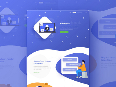 Quiz landing page 💕😊 adobexd bluebook design dribbble landing landingpage quiz ui ux webdesign website