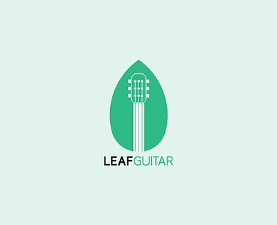 LEAF GUITAR brand branding design guitar leaf logo logo designer logodesign logomark music nature vector