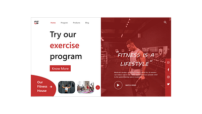 Fitness Website Design creative creative design designs dribbble enroll excercise fitness fitup gym program trainer ux ui website website design