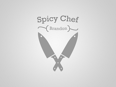 Logo Spicy Chef Brandon 2knife brand branding design brandon chef design graphic gray knife logo master new spicy