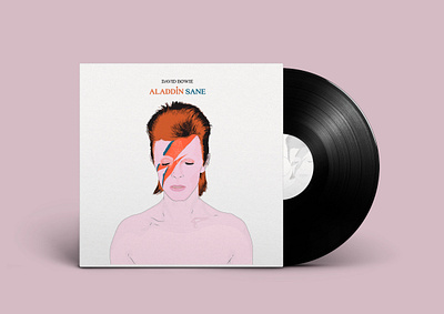 David Bowie | Aladdin Sane Illustration adobe illustrator adobe photoshop aladdinsane art davidbowie illustration illustrator photoshop record vector