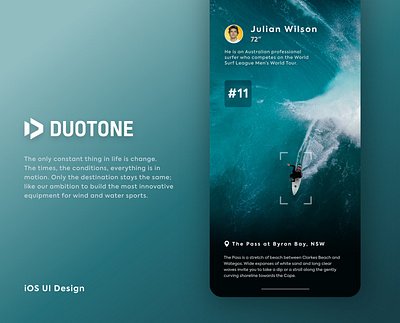 DUOTONE (The Surfers Store) - App Design app blue brand cart dailyui design duotone ios mobile app shopping shopping cart sport surf surfers surfing ui ux wave