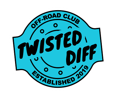 Twisted Diff Off-Road Club 4x4 differential off road sticker