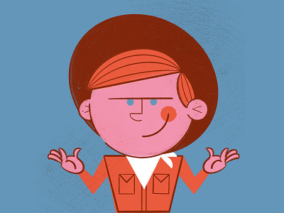 Yeeha! character cowboy illustration procreate retro sixties sketch vintage