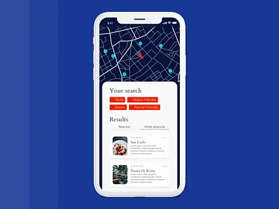 Restaurant Finder App app app design app ui application design ios iphone iphone x map mapping maps restaurant restaurant app restaurants