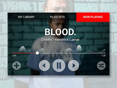 Music Player for Auto Console automotive car app music player spotify ui user interface ui