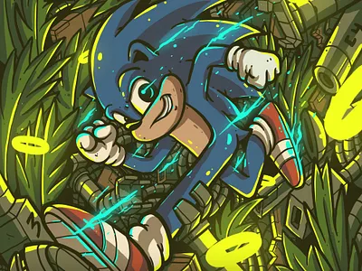 Sonic Hedgedog Doodle Illustration doodle illustraion sega sonic sonic the hedgehog