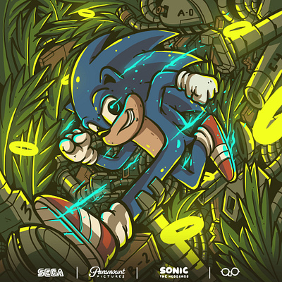Sonic Hedgedog Doodle Illustration doodle illustraion sega sonic sonic the hedgehog