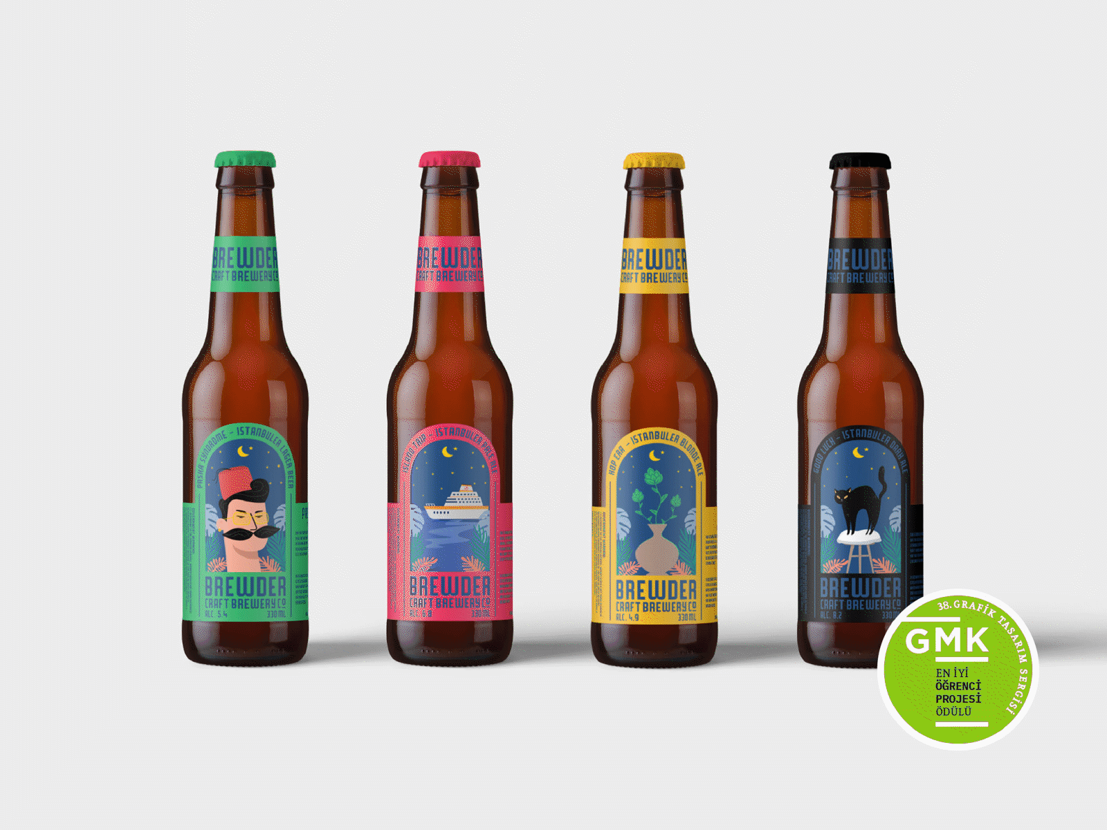 Branding for Brewder Craft Brewery Co. beer art beer branding beer design beer illustration beer label beer packaging branding concept concept design craft beer gmk38 istanbul label design label packaging packaging design