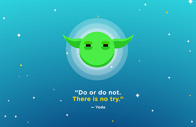 Do or do not. There is no try. art design digital illustration graphic design illustration minimal poster star wars type ui ux vector vector art web yoda