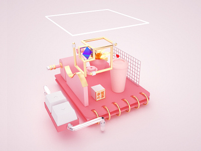 NAYIKI 3D 3d c4d pink