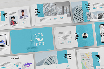 Scaperdon - Architecture Powerpoint Template business presentation finance investor lookbook minimal pitchdeck powerpoint template presentation simple slides