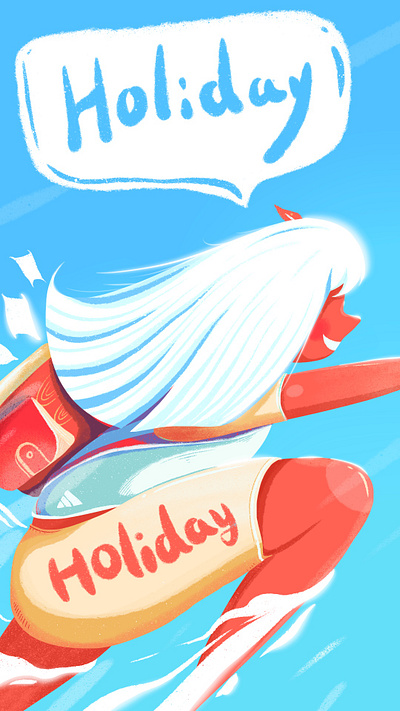 Chasing Holidays character design holiday illustration