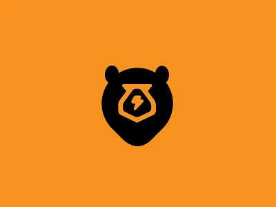 GrizzlyBolt #2 animal bear bold bolt geometric grizzly logo logodesign modern