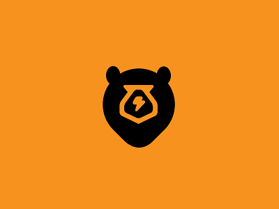 GrizzlyBolt #2 animal bear bold bolt geometric grizzly logo logodesign modern